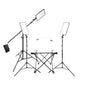 GLOWPAD 350S Daylight Balanced Three Head Boom Kit with 60x130cm Shooting Table