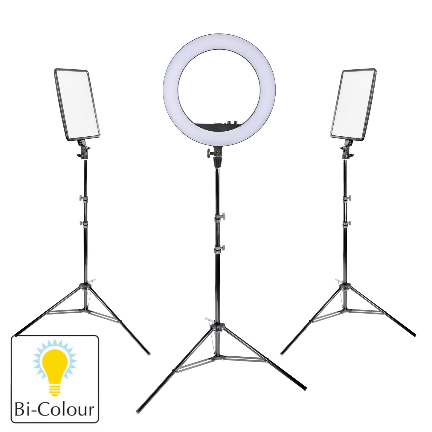 Essential Bi-Colour LED Ring Vlogger Lighting Kit