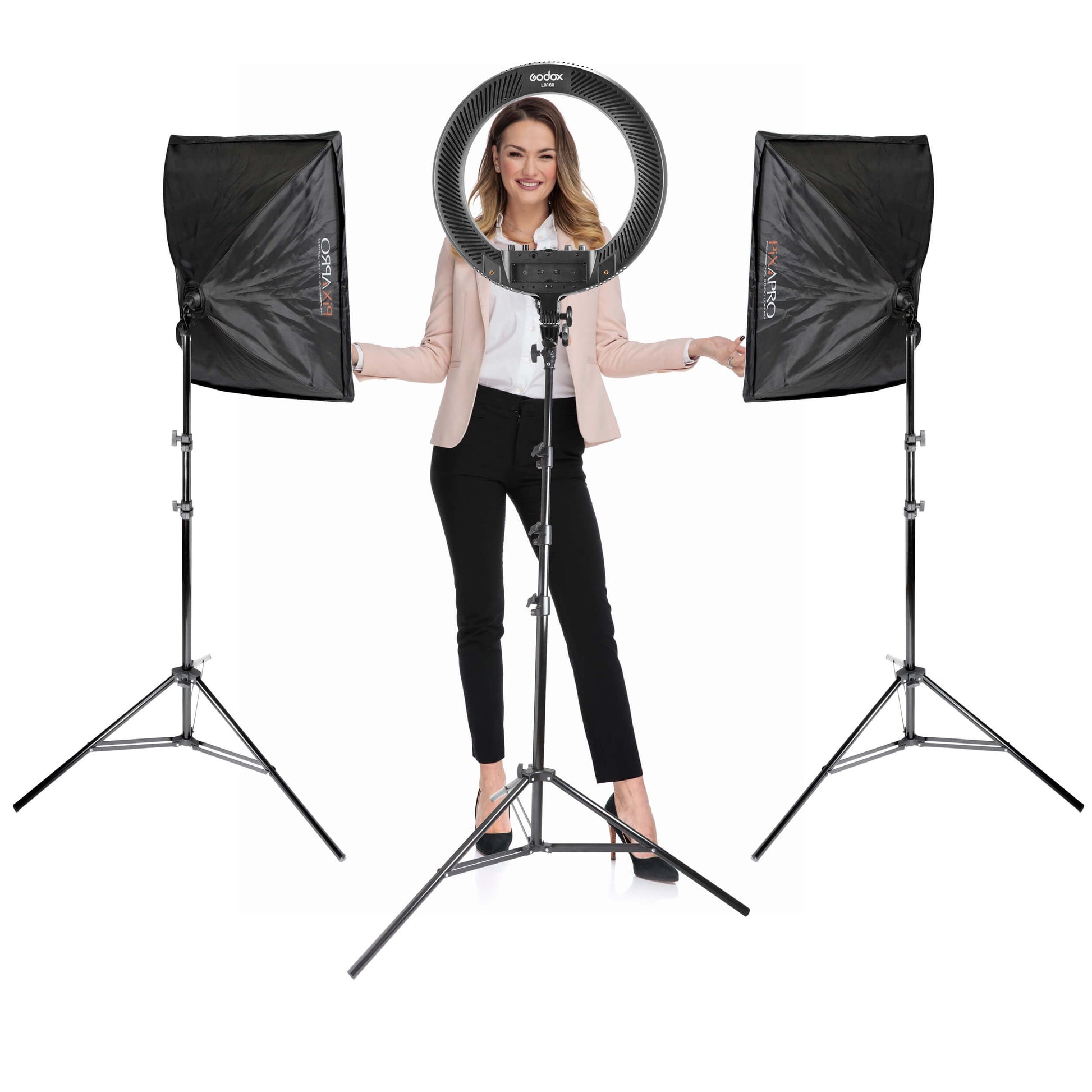 LR160 Ringlight with EZYLiTE Live Stream Complete Kit