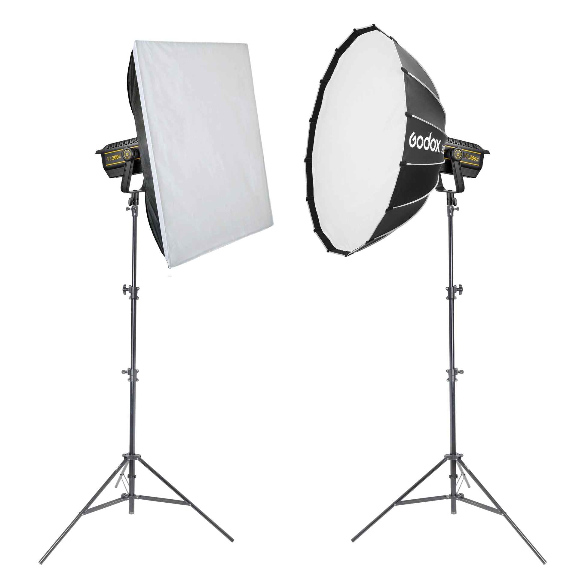 GODOX VL300II LED Light Twin Softbox Continuous Lighting Kit 