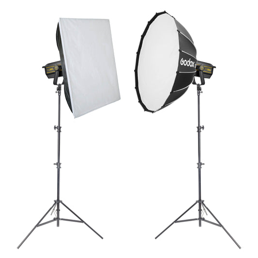GODOX VL300II LED Light Twin Softbox Continuous Lighting Kit 