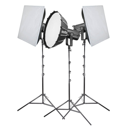 Godox SL150III Daylight Balanced LED Light Three Head Softbox Lighting Kit