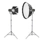UL150IIBi Portable LED Light Twin Kit with S85T Softbox & Fresnel Lens