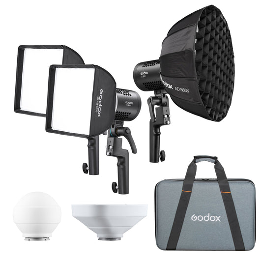 Godox ML-Kit2 Series Bi-Color LED Video Light Three Head Kit