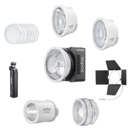 Godox ML40R Complete RGB Creative Lighting Kit with Lens Modifiers & Battery Grip