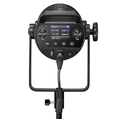 Godox SZ150R 150W Ultra Zoomable Bi-Colour RGB LED Light Rear View with Controls
