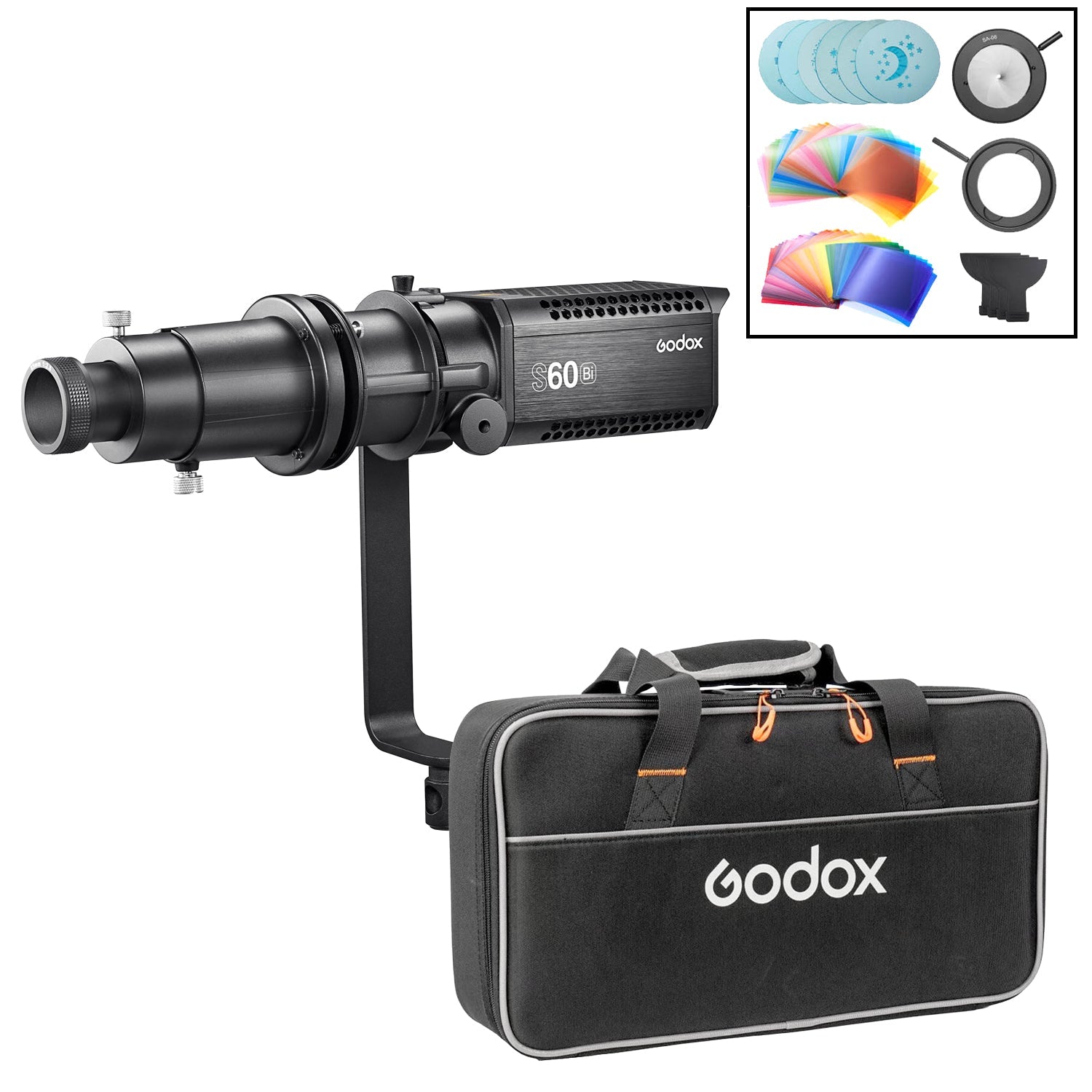 Godox S60Bi Single Head Focusable Bi-Colour LED Spotlight Kit