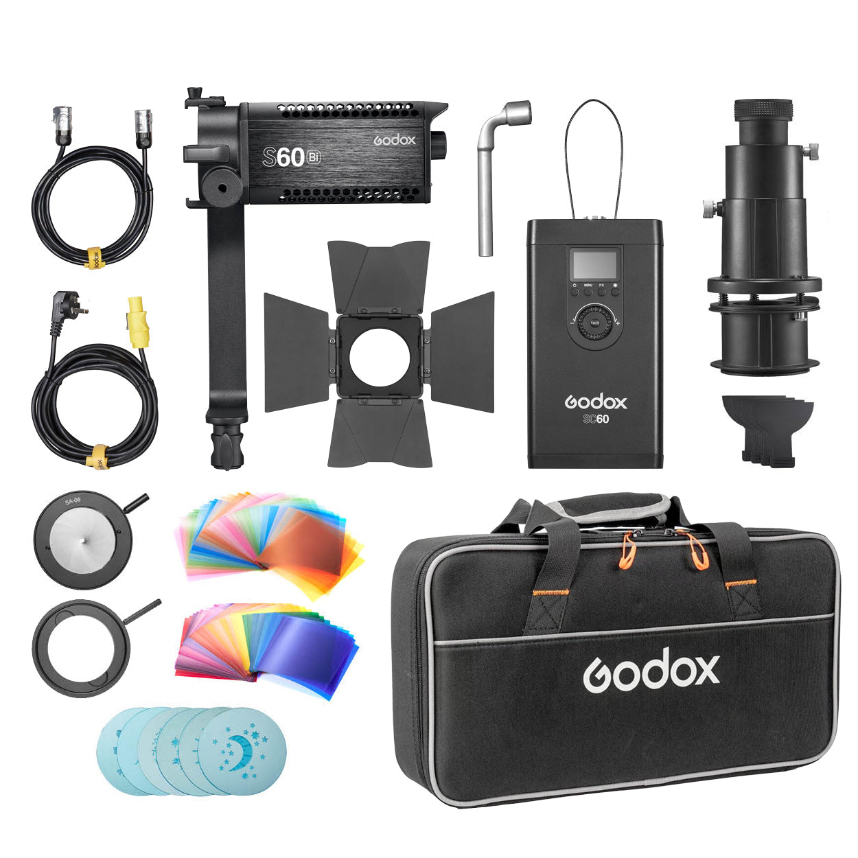 Godox S60Bi Single Head Focusable Bi-Colour LED Spotlight Kit