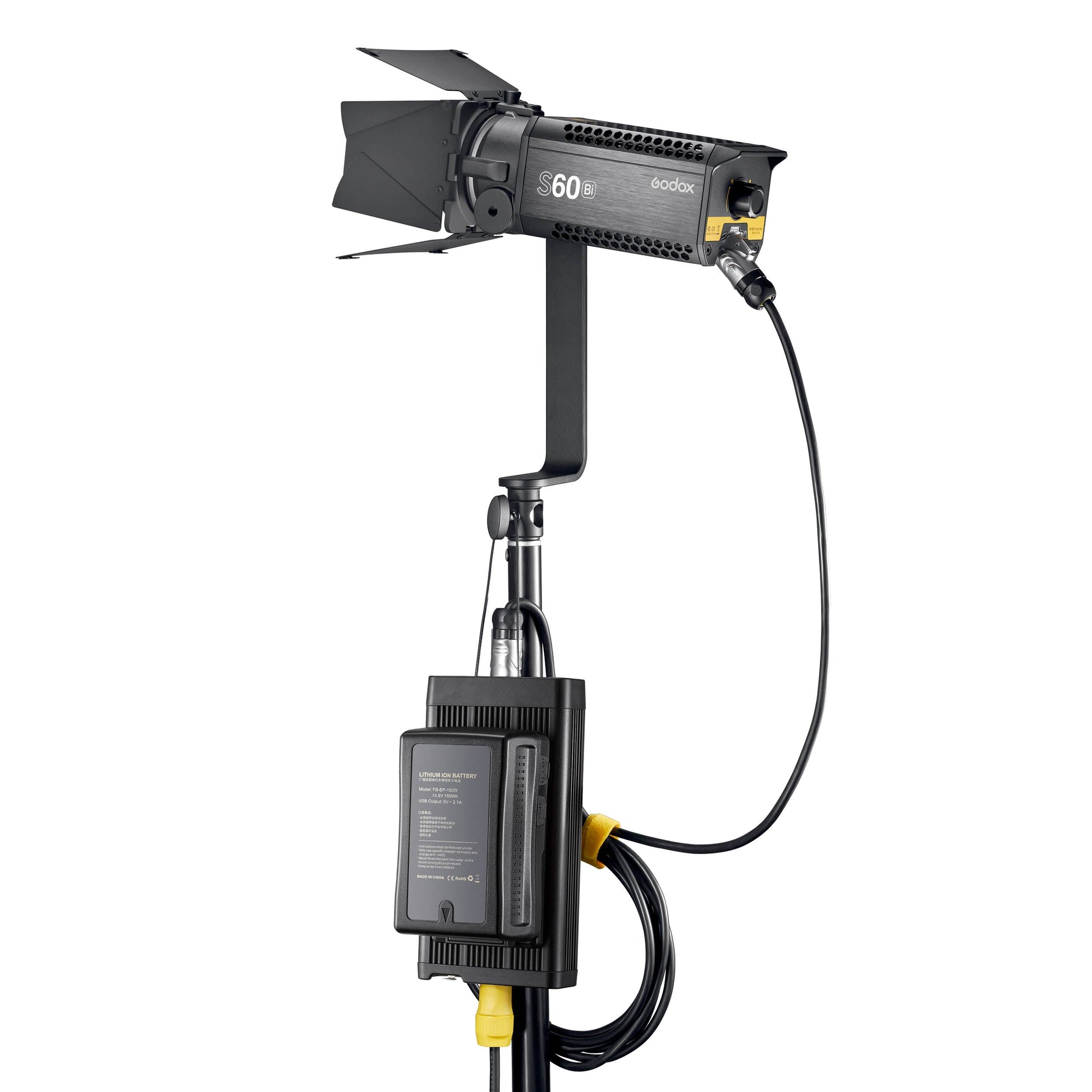 Godox S60Bi Bi-Colour Adjustable LED Focus Spotlight Triple Kit 