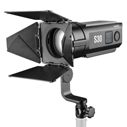 Godox S30 Three Head Daylight-Balanced LED Focus Spotlight Kit 