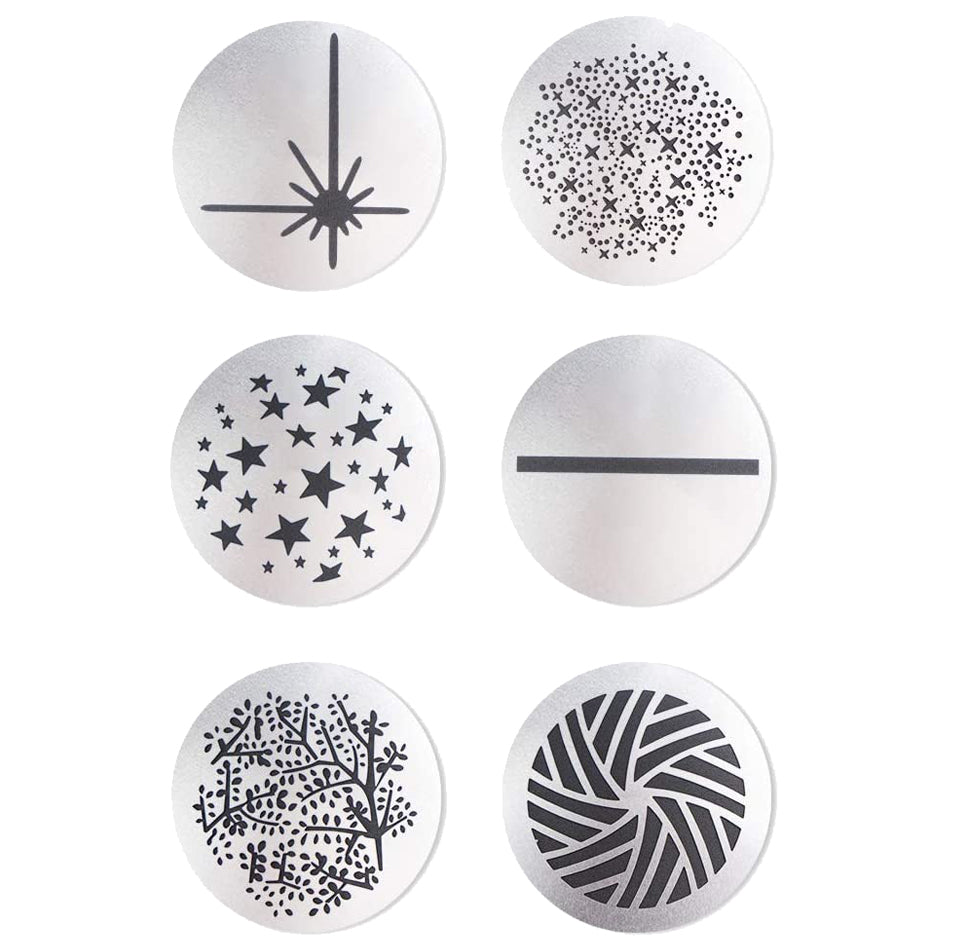 SA09-003 6-Peice Creative Effects Gobo Set SA09-001 6-Piece Gobo Set For Godox SA-P, MLP, BFP And BLP Projection Attachments