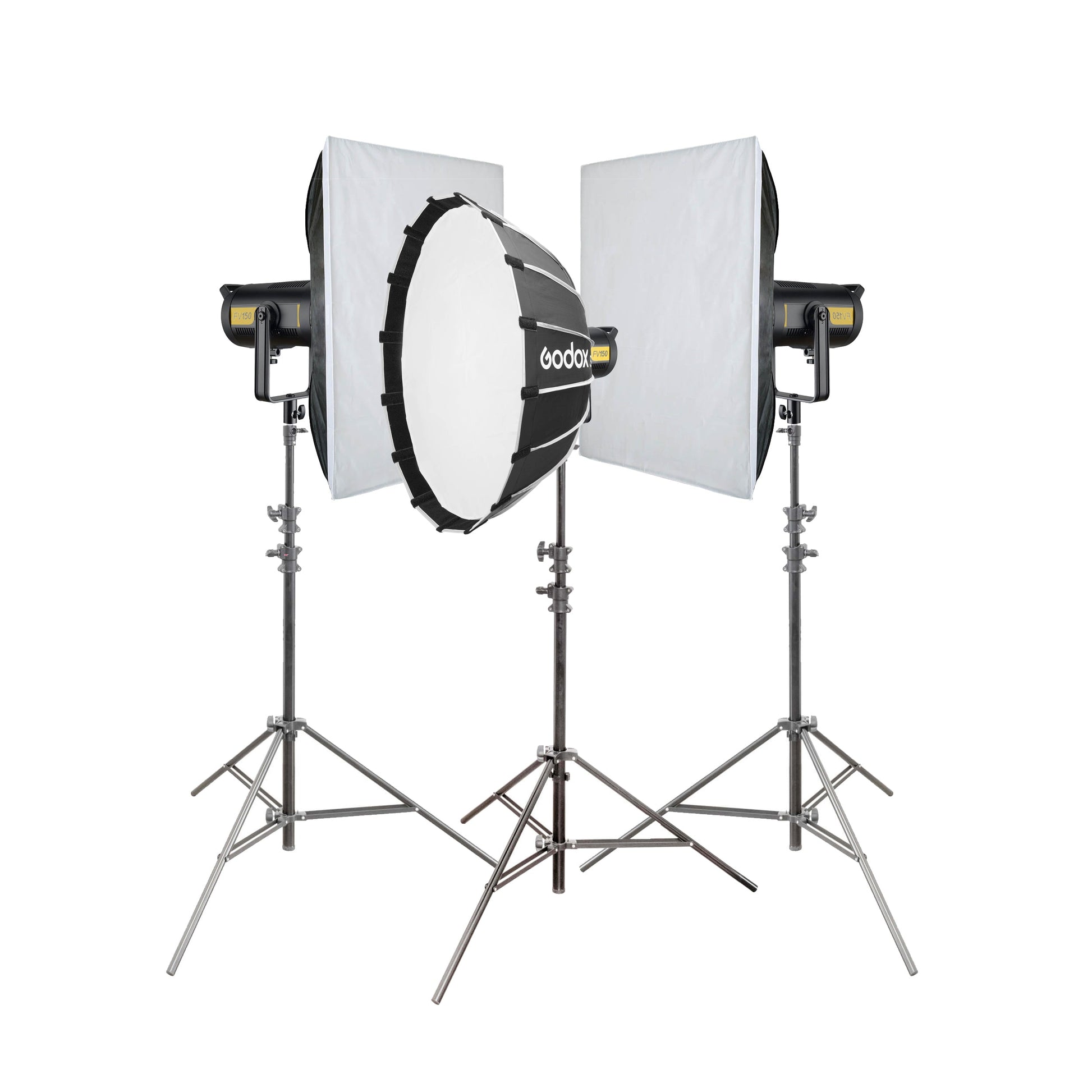 GODOX FV150 150W High-Speed Sync 2-in-1 LED Continuous Light & Flash Three-Head Kit