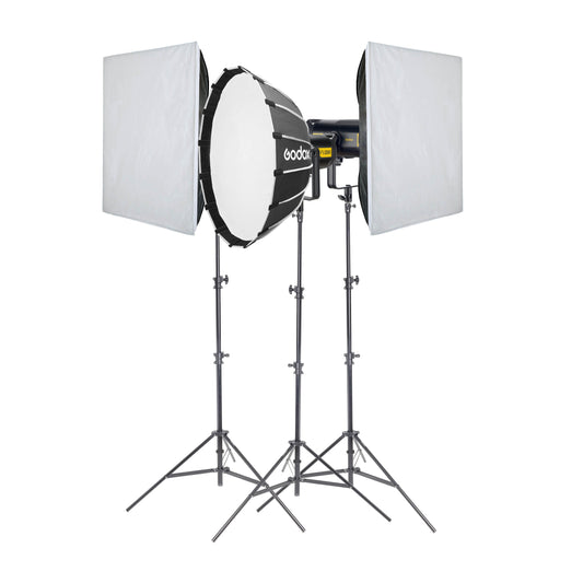 GODOX FV200 200W High-Speed Sync 2-in-1 LED Continuous Light & Flash Three-Head Kit