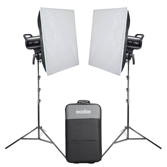 Godox SL100Bi Twin Softbox LED Lighting Kit