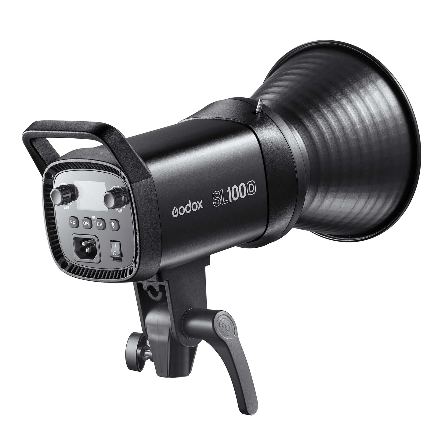 Godox SL100D 100W Compact Daylight-Balanced LED Studio Light Angled Rear View