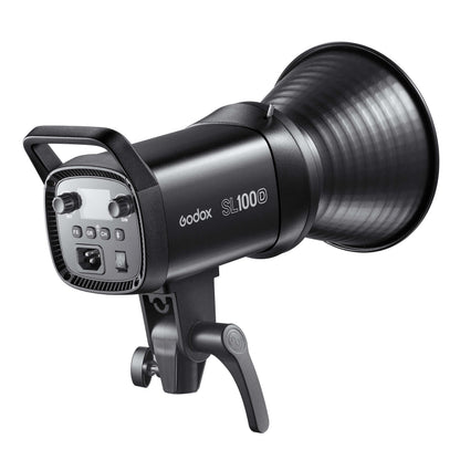 Godox SL100D 100W Compact Daylight-Balanced LED Studio Light Angled Rear View