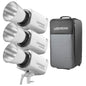 GODOX Litemons LA300BI K3 Bi-Colour LED Video Light Three Head Kit with CB204 Roller Case