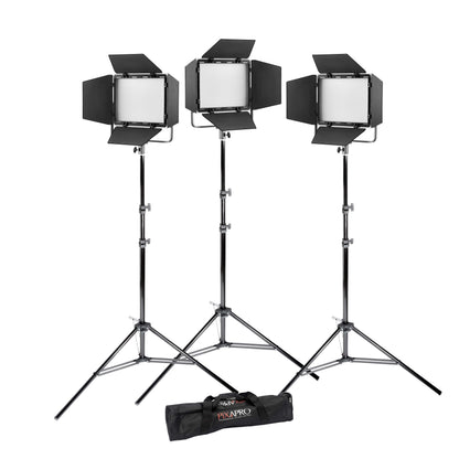 Godox Litemons LP400BI Bi-Colour LED Light Panel Three Head Kit
