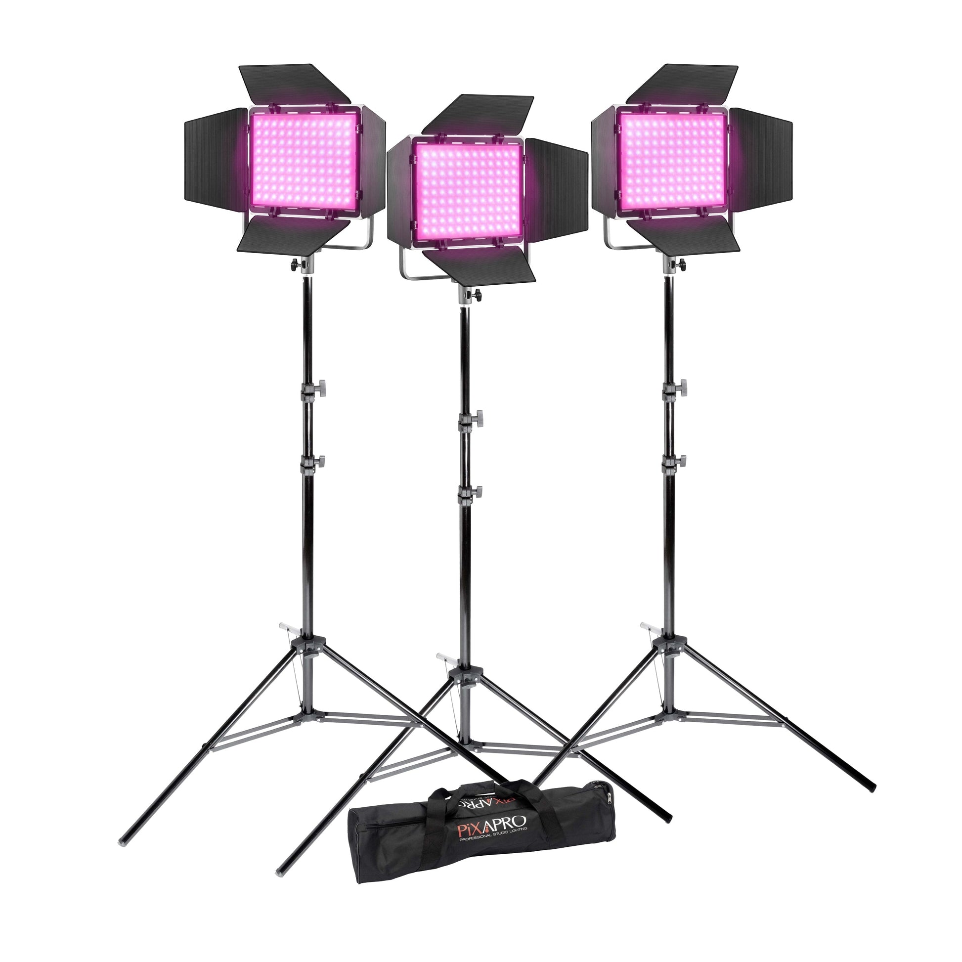 Godox Litemons LP400R RGB LED Continuous Lighting Panel Three Head Kit