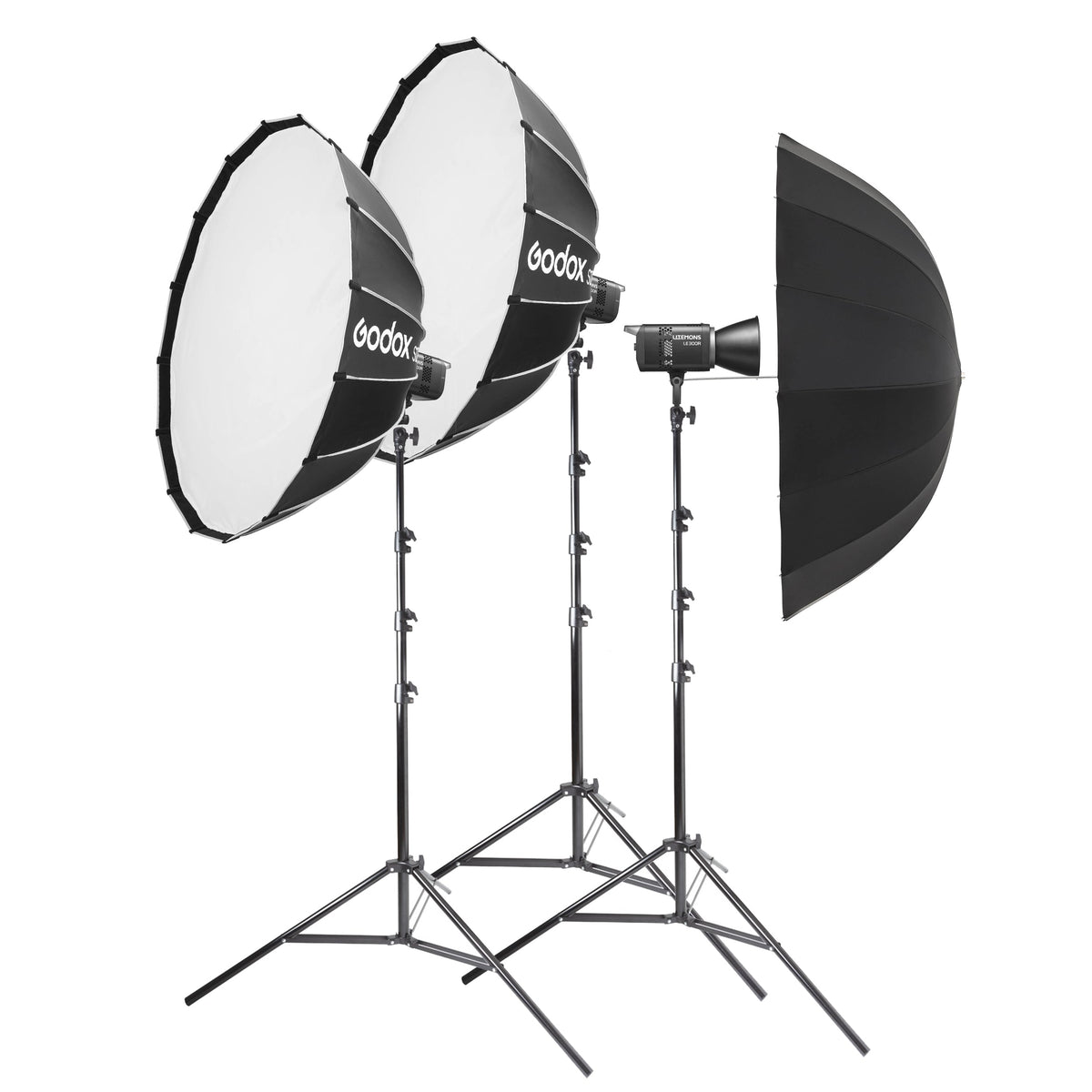 Godox LITEMONS LE300R 3-Light RGB Continuous Lighting Kit
