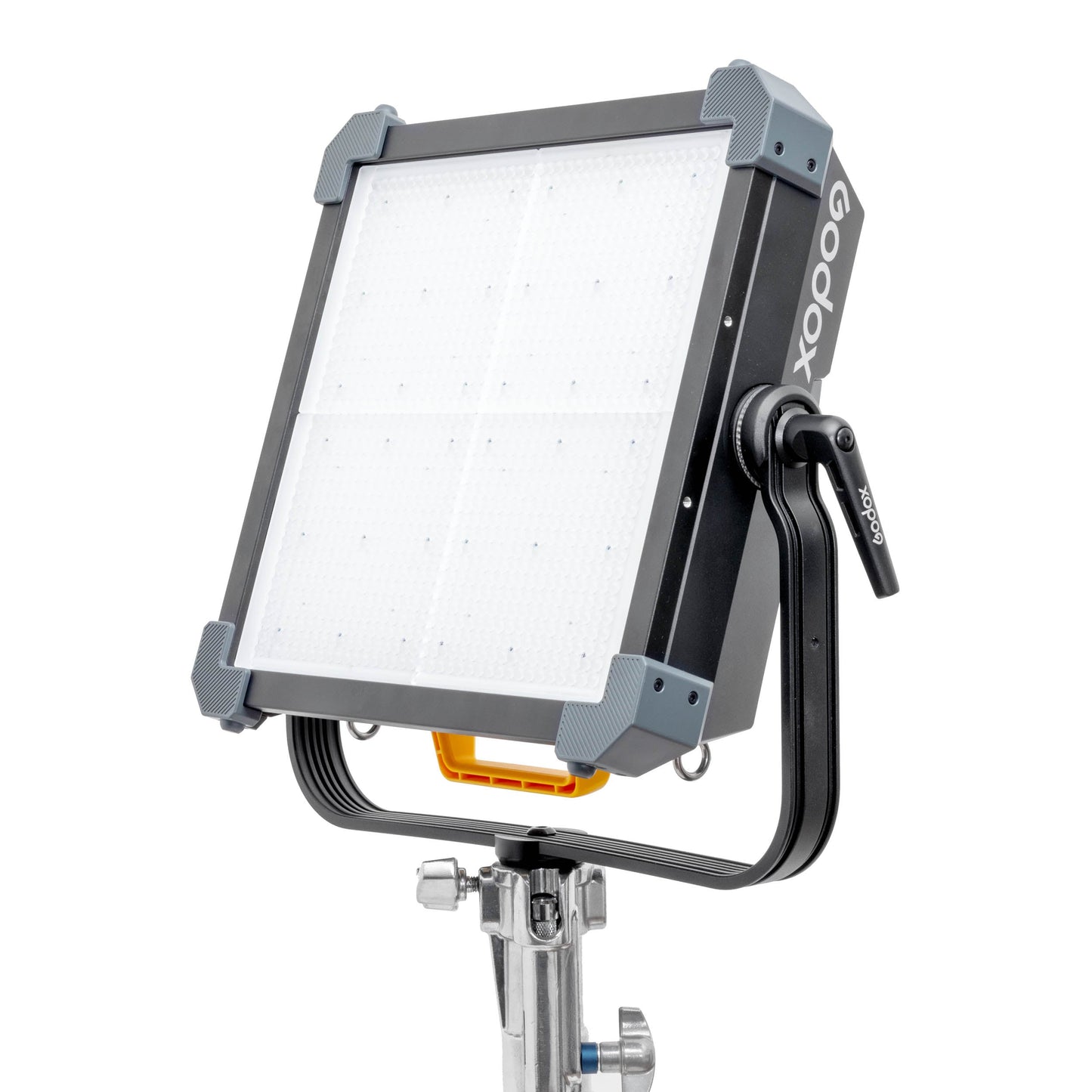 GODOX KNOWLED P600Bi Bi-Colour Hard Light LED Panel  on a combo stand