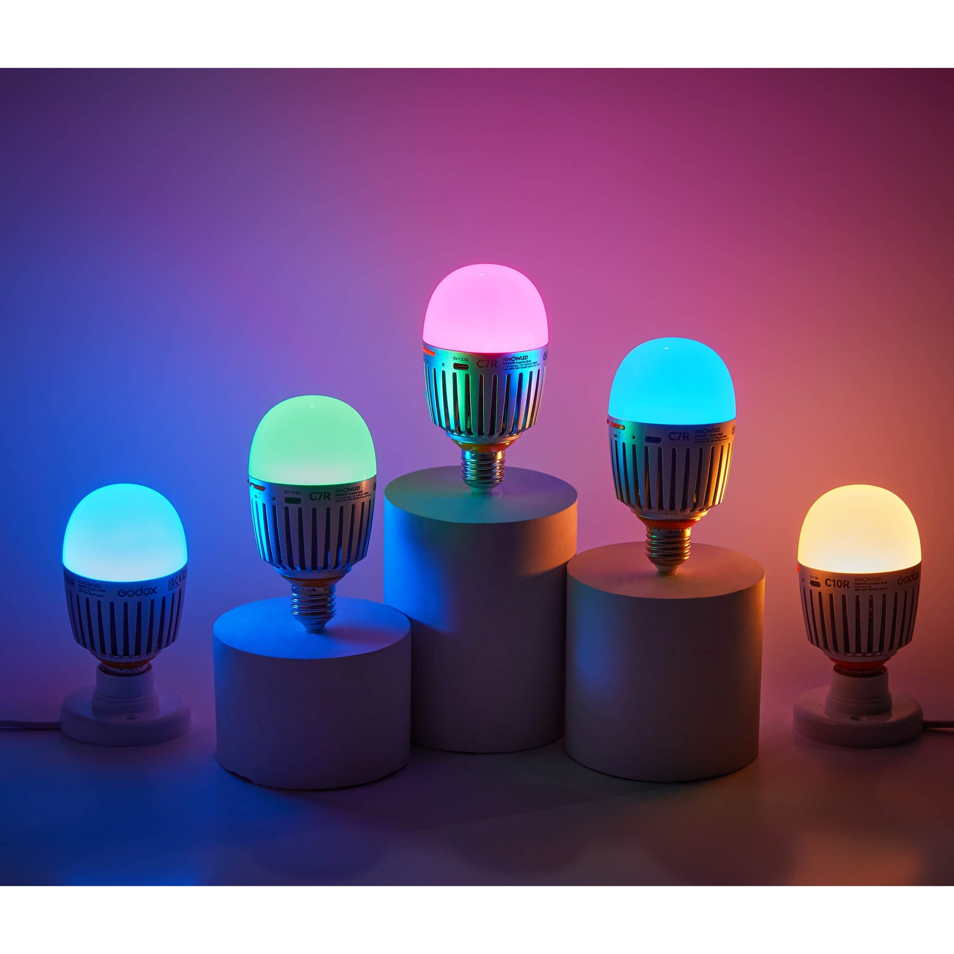 Godox KNOWLED C7R and C10R Creative RGBWW LED Bulbs