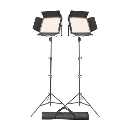 Godox P120Bi K1 Bi-Colour Dual LED Lighting Kit with Stands & Carry Bag