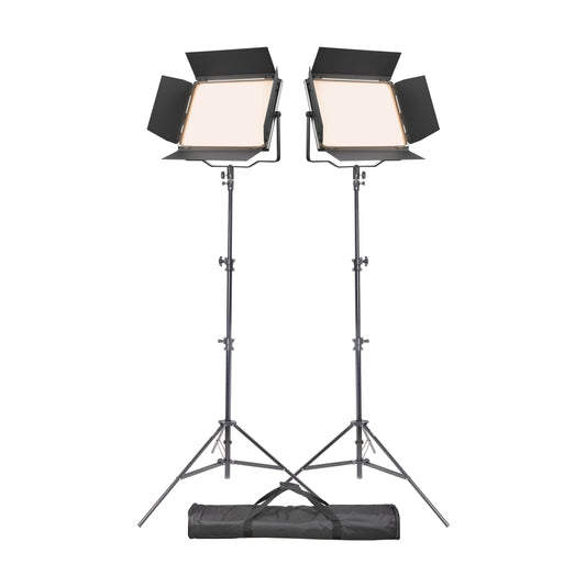 Godox P120Bi K1 Bi-Colour Dual LED Lighting Kit with Stands & Carry Bag