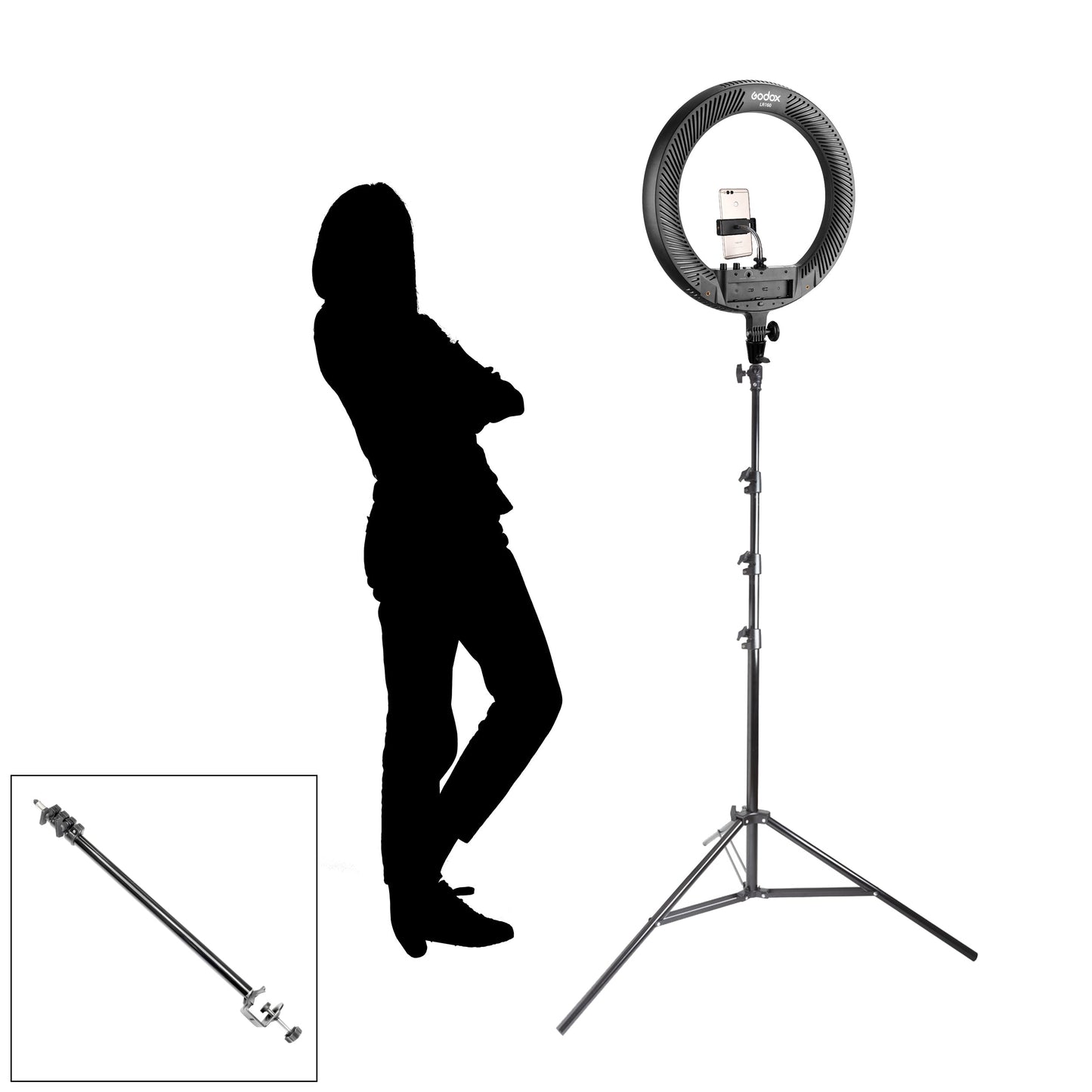 Godox LR160 LED Ringlight Social Media Multi-Mount Starter Lighting Kit 