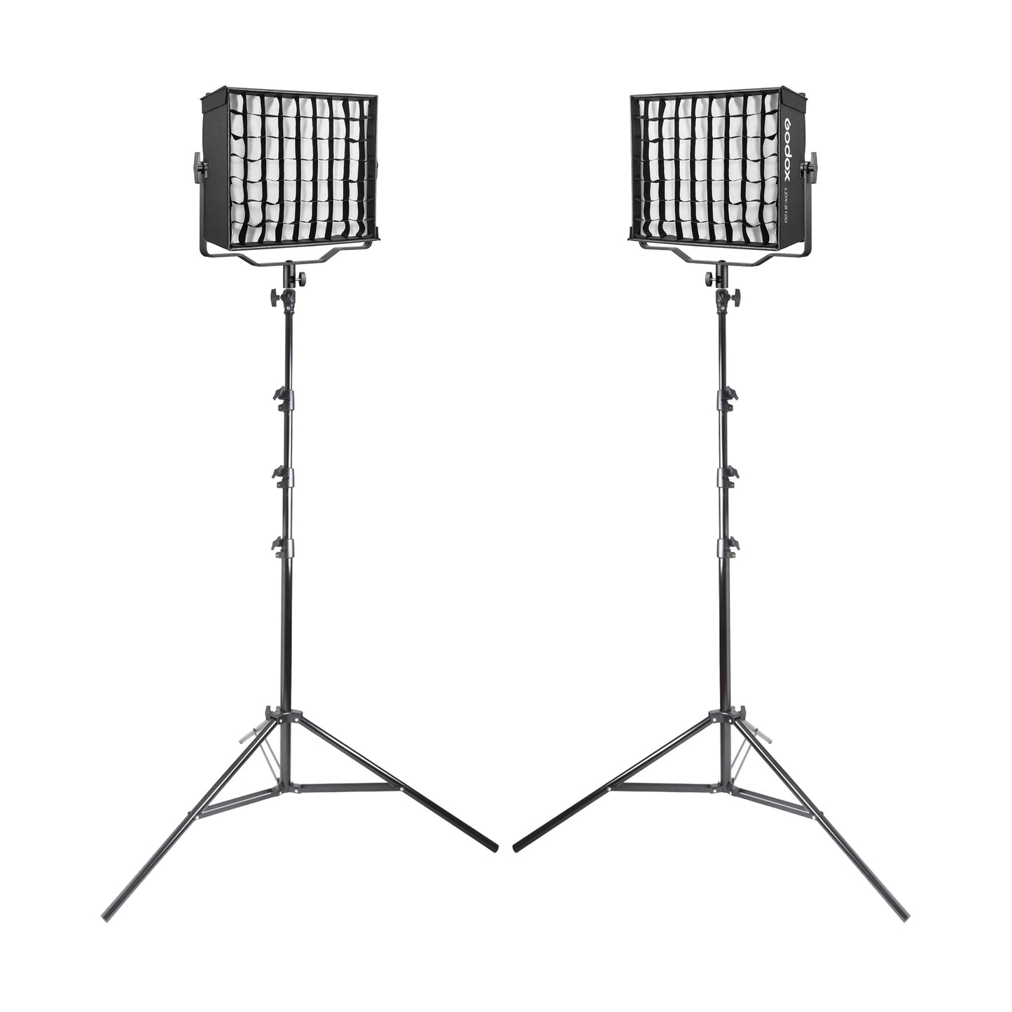 Godox LDX100Bi Bi-Colour LED Panel Light Video Twin Softbox Lighting Kit