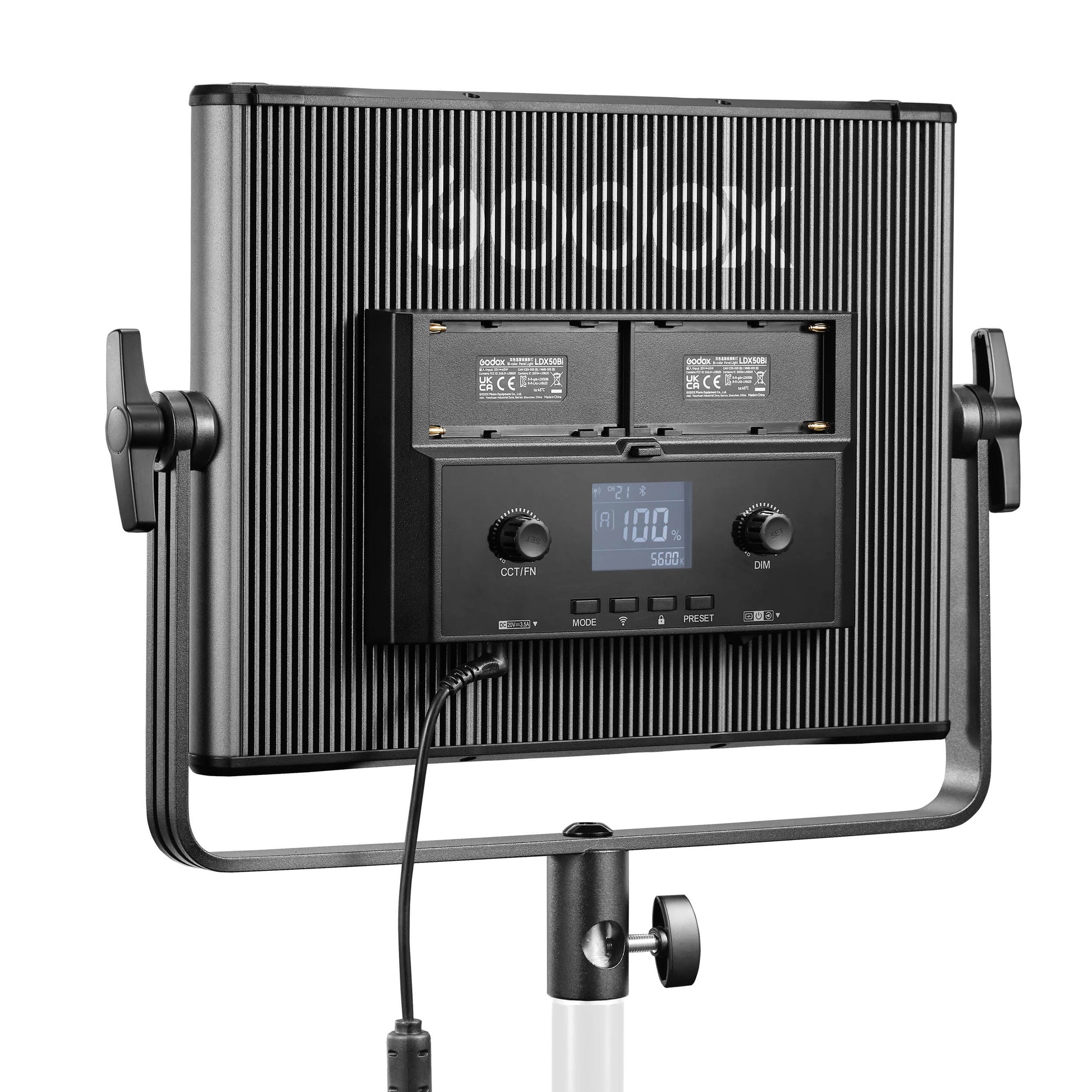 Godox LDX50R 65W RGBWW LED Panel Light Rear View