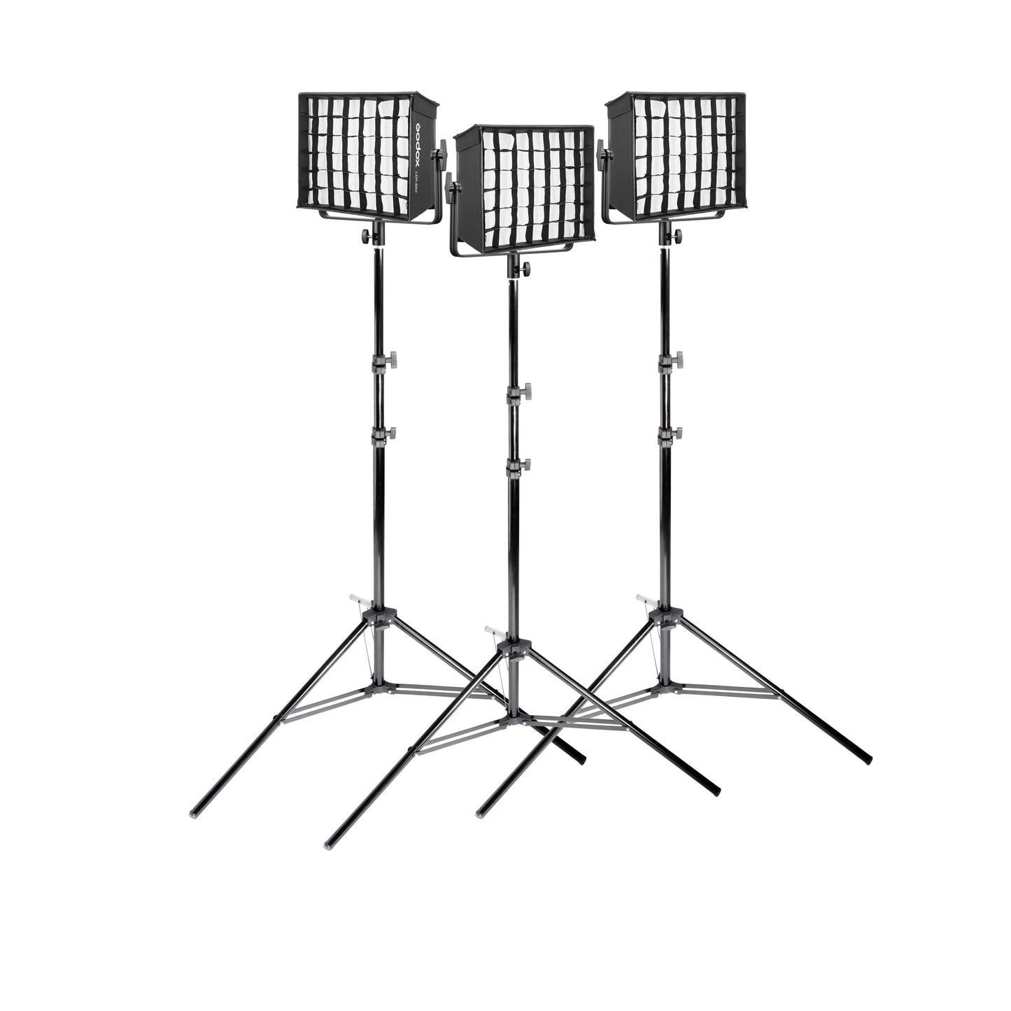 GODOX LDX50R RGB Panel LED Light Three Head Softbox Kit