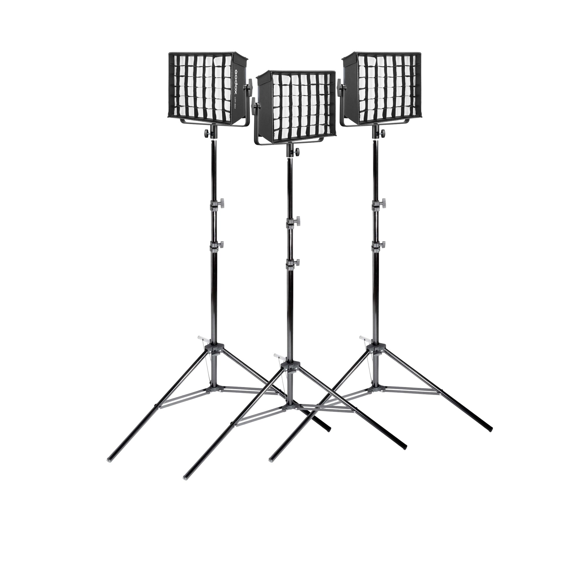 GODOX LDX50R RGB Panel LED Light Three Head Softbox Kit