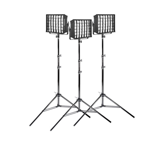 GODOX LDX50R RGB Panel LED Light Three Head Softbox Kit