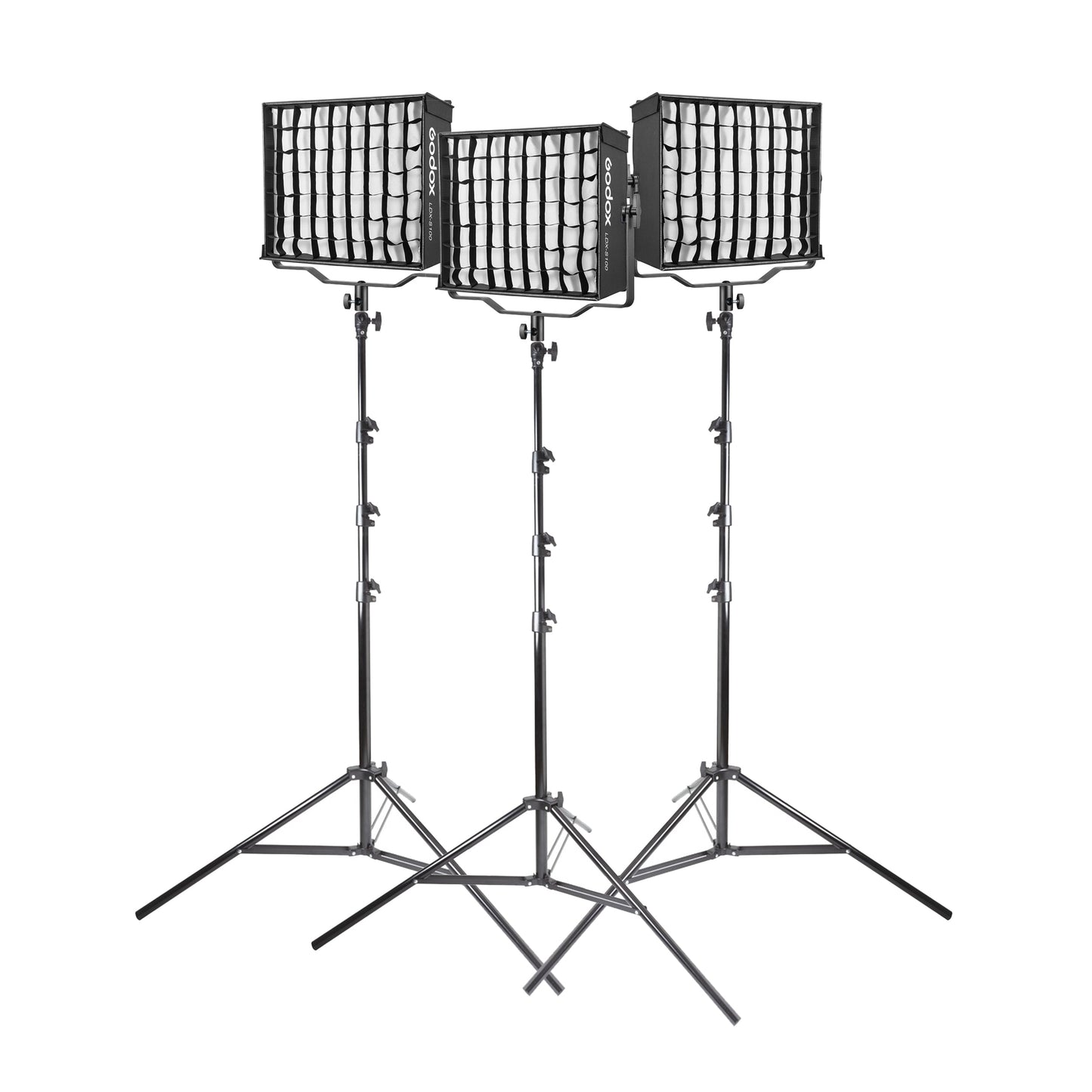 GODOX LDX100R RGB Panel LED Light Three Head Softbox Kit
