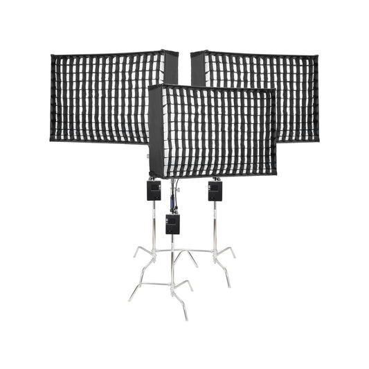 GODOX UP150R Full Colour LED LiteWafer Light Panel Three Head Kit