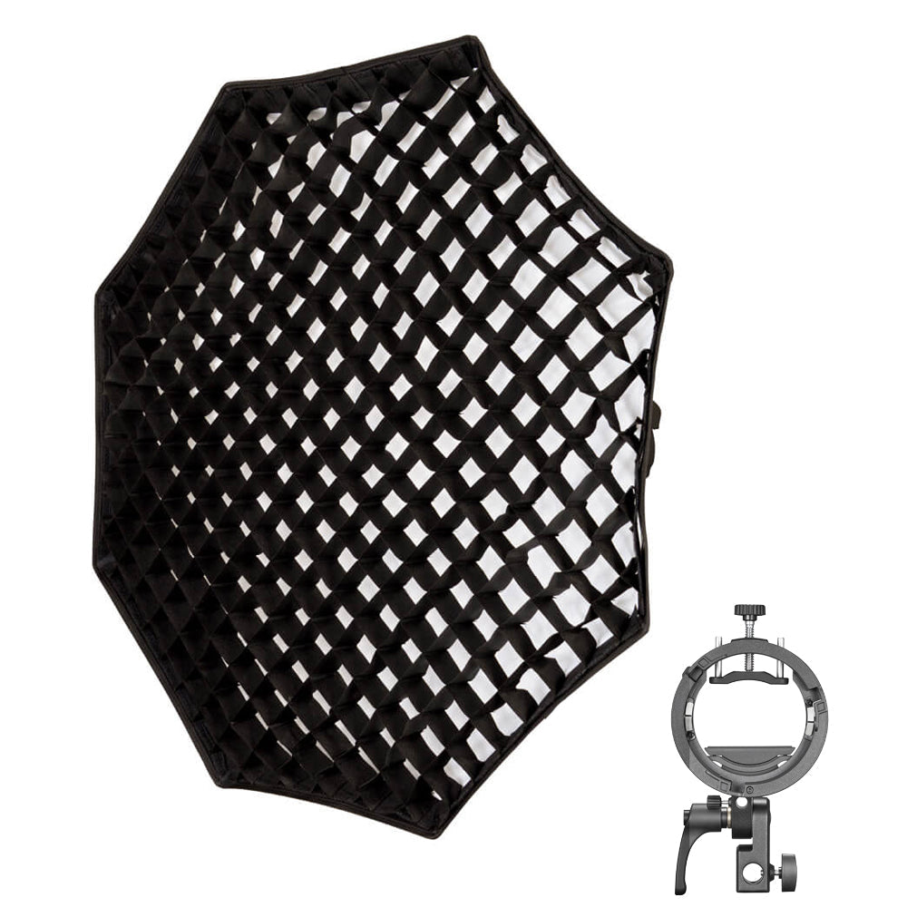 Two Diffusion Octagonal Studio Softbox with 5cm Honeycomb Grid (S3 Bracket)
