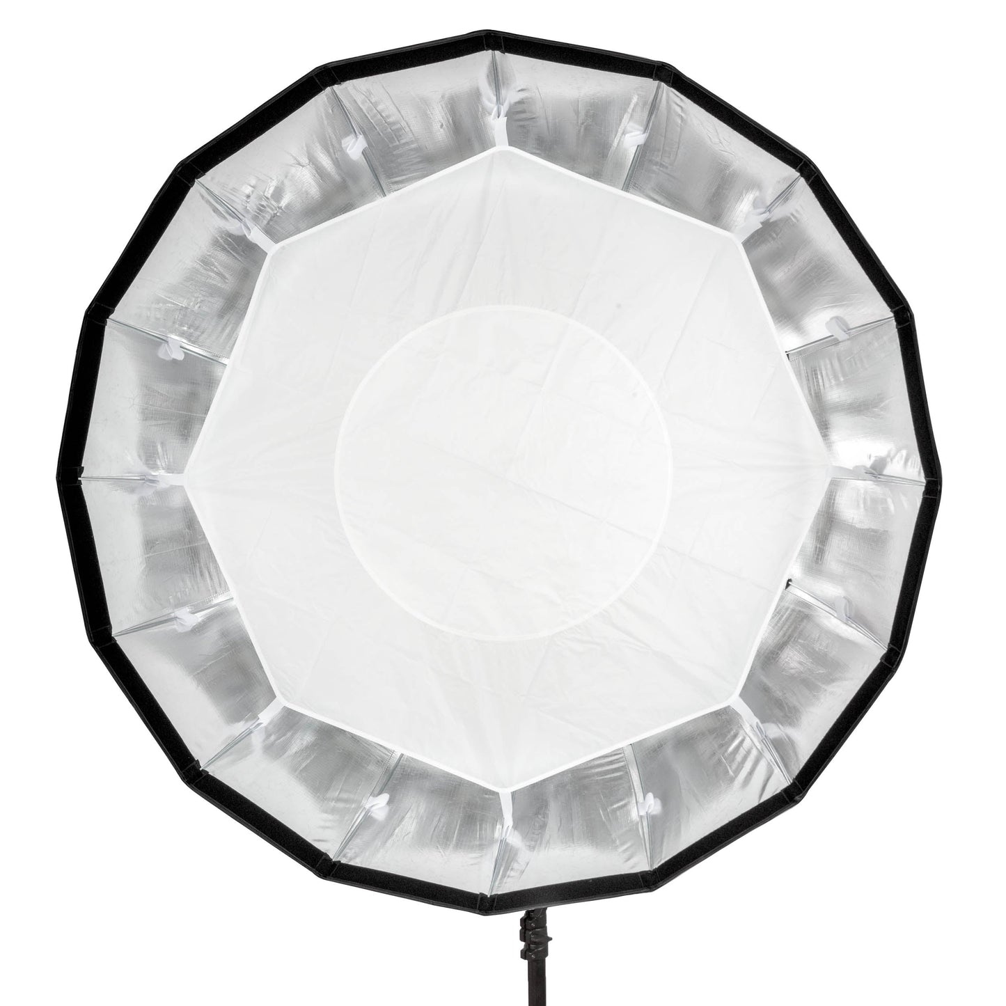 105cm 16-Sided Portable Collapsible Softbox with Silver Interior (Front View)