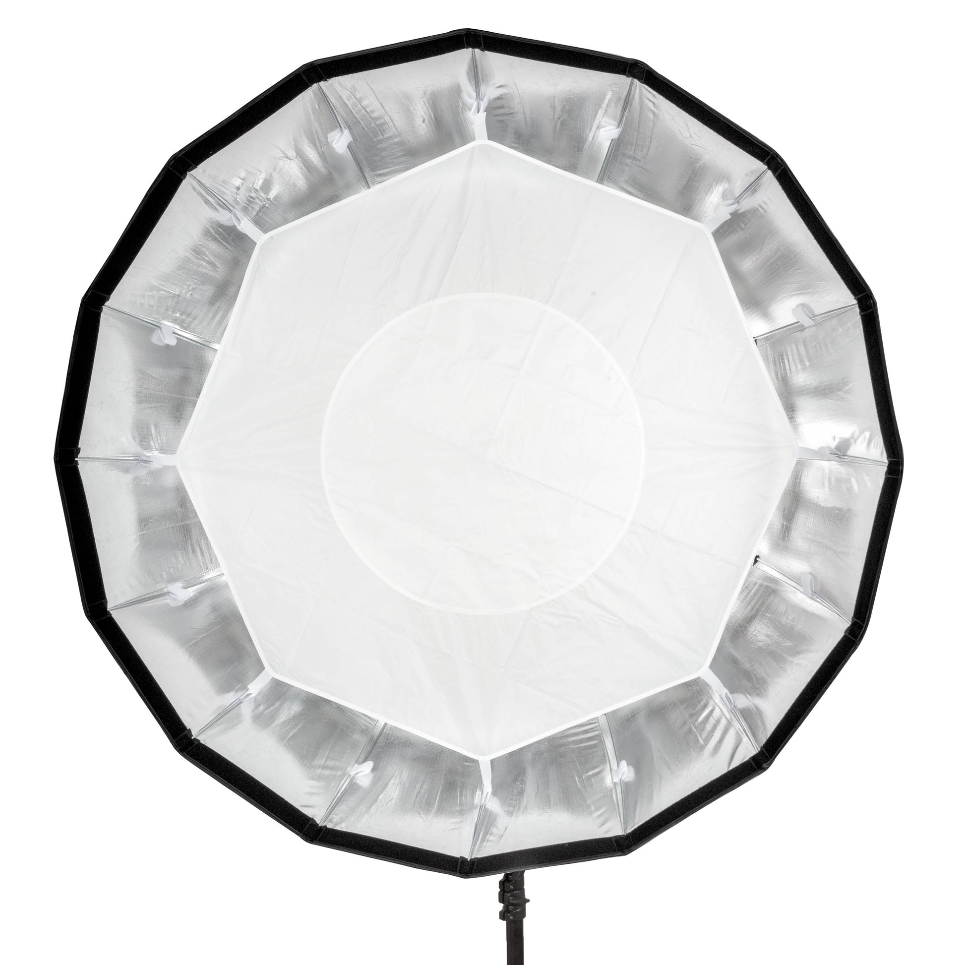 105cm 16-Sided Portable Collapsible Softbox with Silver Interior (Front View)