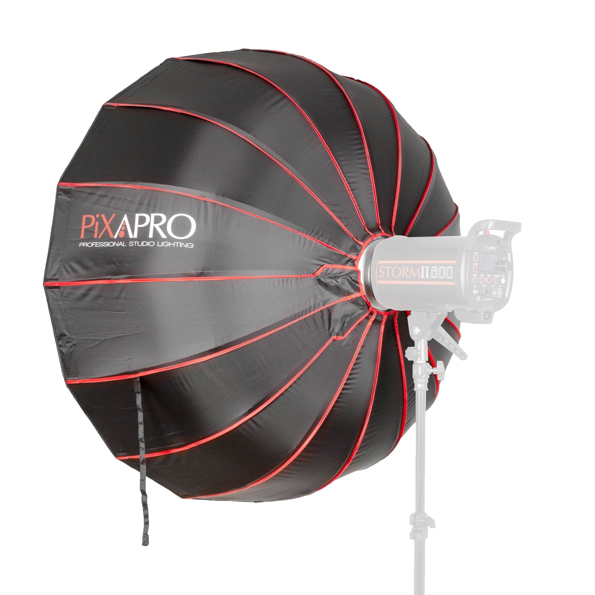 105cm 16-Sided Portable Collapsible Softbox with Silver Interior Back View