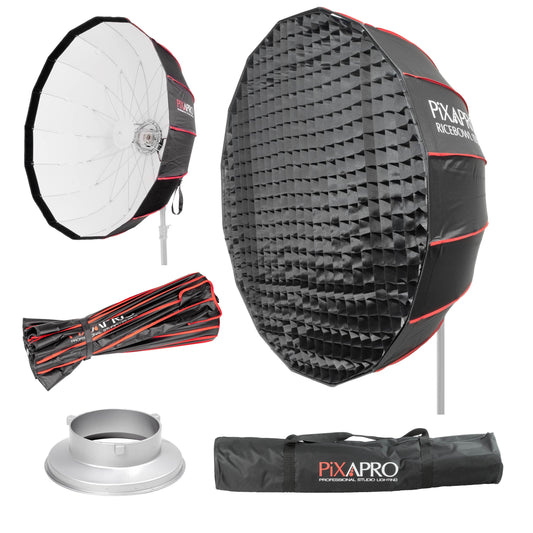 105cm Easy-Open Rice Bowl Parabolic Softbox with White Interior