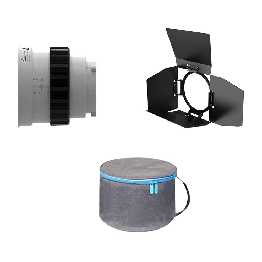 DigitalFoto Bowens Mount Fresnel Lens with Barndoors Box Content