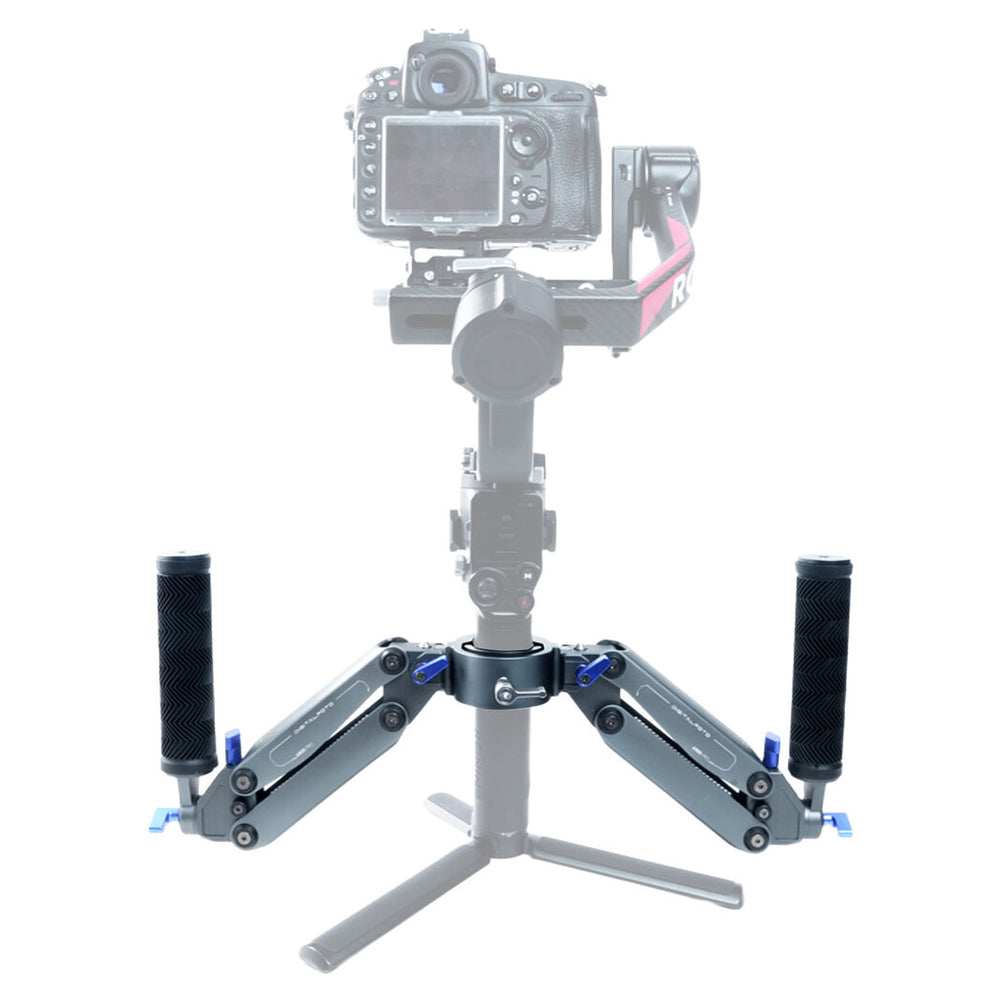 DigitalFoto Z-Axis Dual Handgrips for DJI RS Series Front View Attached to Gimbal
