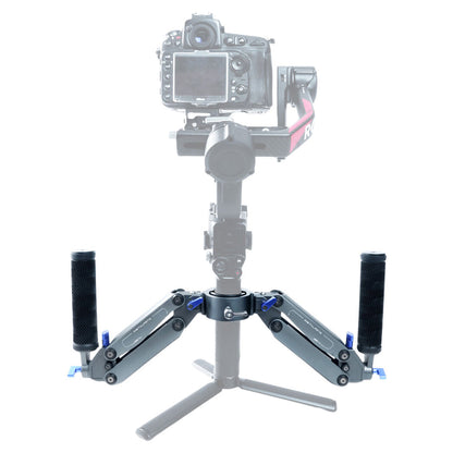 DigitalFoto Z-Axis Dual Handgrips for DJI RS Series Front View Attached to Gimbal