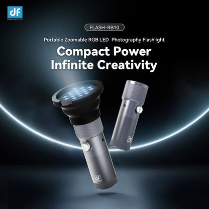 FLASH-RB10 Portable Zoomable Coloured LED Photography Flashlight