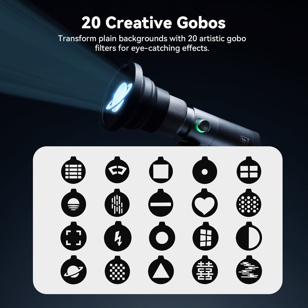 FLASH-RB10 Portable Zoomable Coloured LED Photography Flashlight