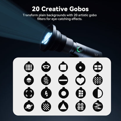 FLASH-RB10 Portable Zoomable Coloured LED Photography Flashlight