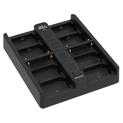 DigitalFoto 8/4-Bay Quick Charger for Sony NP-F & NP-FZ100 Batteries Angled Right View