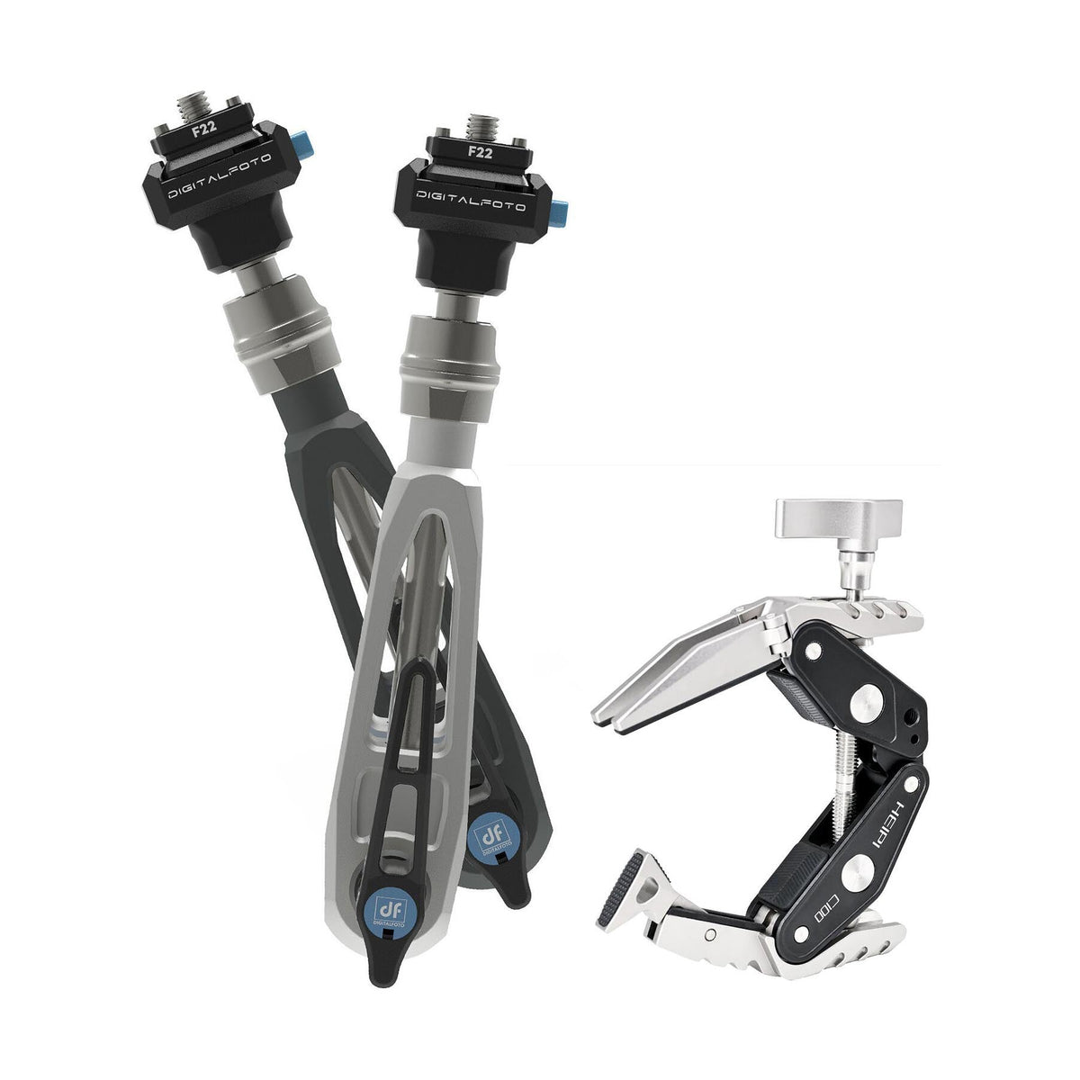 DigitalFoto Iron-C100G Heavy-Duty Quick-release Magic Arm and Super-Clamp Combo Kit