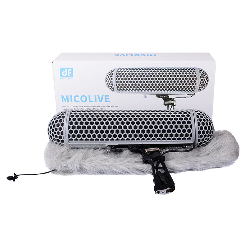 DigitalFoto MICOLIVE-SE Blimp Windshield & Shockmount System for Shotgun Microphones Box Content